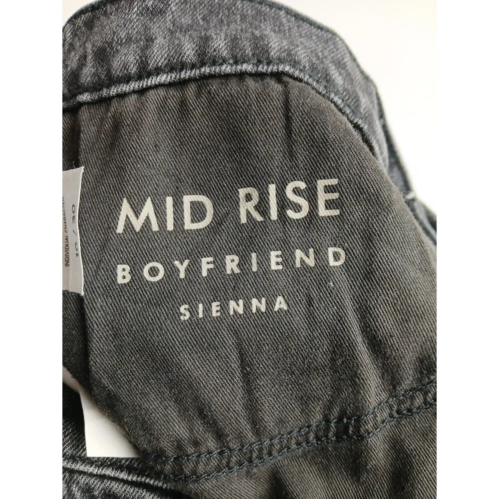 Lucky Brand Mid Rise Sienna Slim Boyfriend Jean Black Silver Glitter 10/30 Y2k‎
